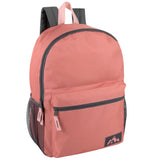 18 Inch Trailmaker Girl's Assorted Colors Backpack with Side Mesh Pocket - 5 Pastel Colors (1 Case = 24 Pcs) 5.25$/PC