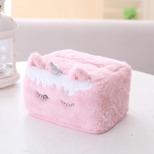 Plush Unicorn Tissue Box