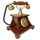 Hand Carved Wooden Telephone