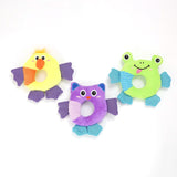 3 Different Shapes Squeaky Plush Dog Toy Interactive For Puppy