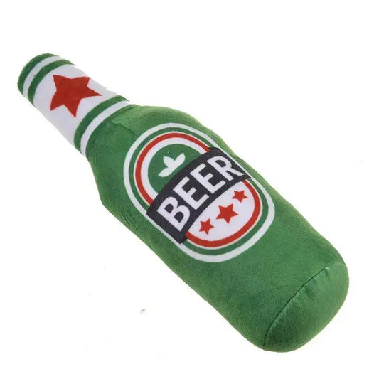 Funny Design Wine Bottle Plush Squeaky Pet Chew Toys - New Product