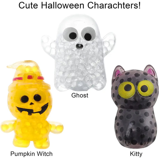 Halloween Ghost Pumpkin Witch Puffer Balls Stress Relief Toys for Kids with Gel Water Beads Balls