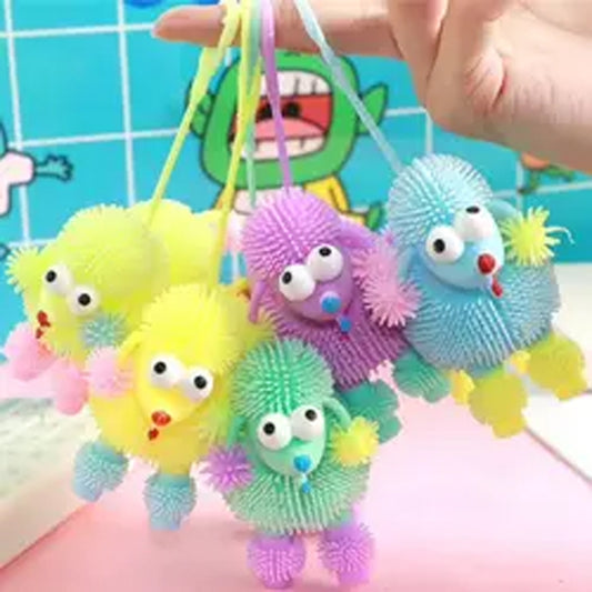 Relaxing and Fun Colorful Rubber Bouncy Poodle Kids Toy