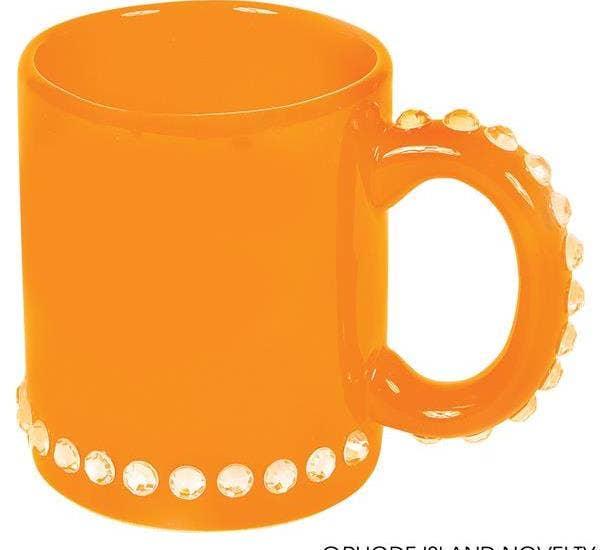 Buy CERAMIC ORANGE MUG WITH RHINESTONE in Bulk