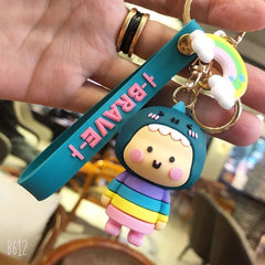 Cartoon Figure Charm Keychain