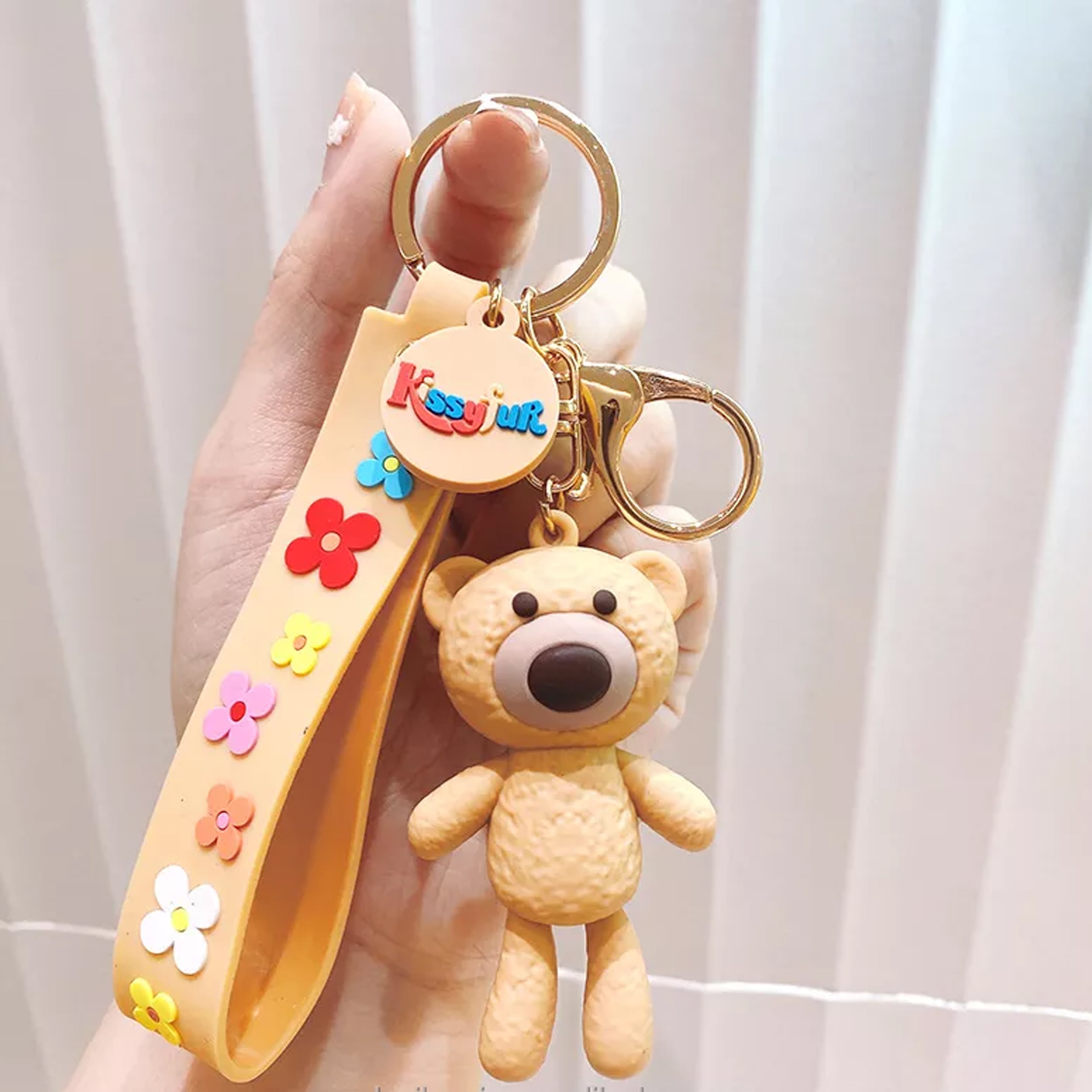 3D Bear Keychain With Flap