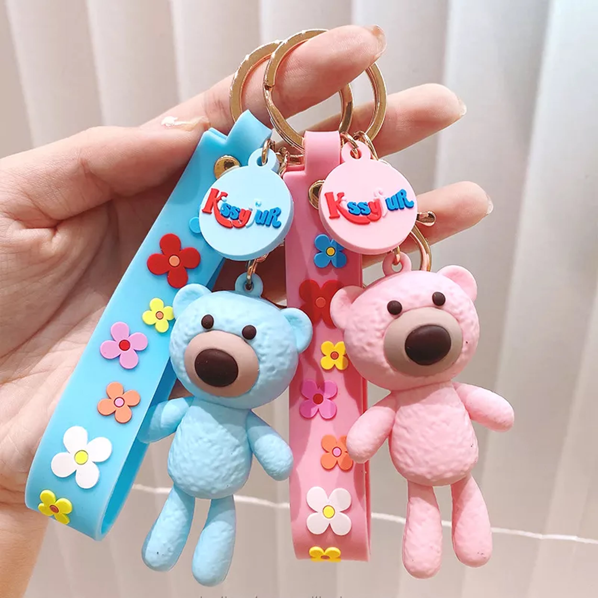 3D Bear Keychain With Flap