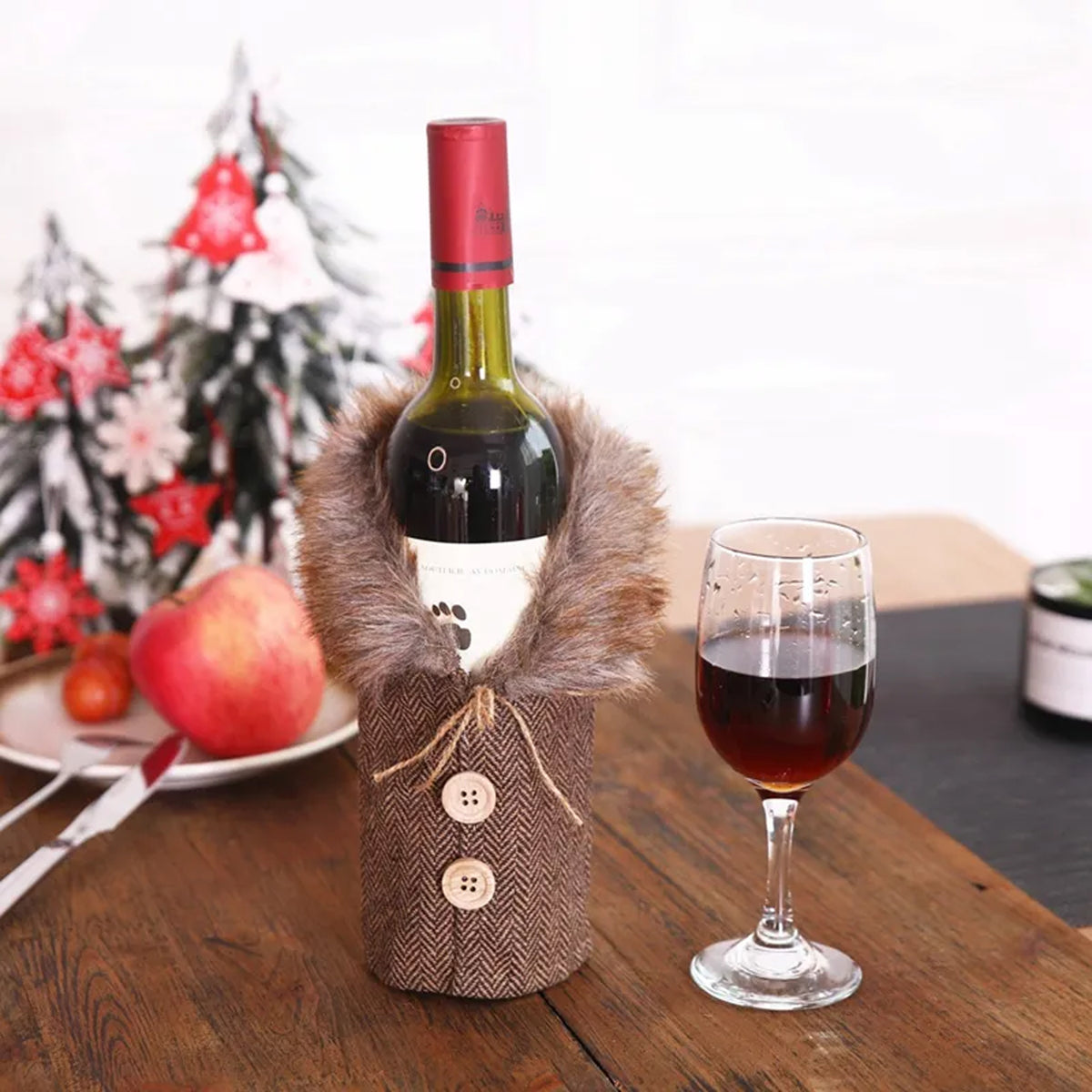 Christmas Wine Bottle Cover