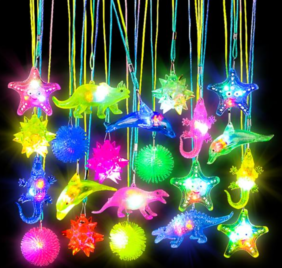 Buy 17"LIGHT-UP NECKLACE ASST 36PCS/UNIT in Bulk