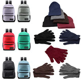 Buy Bulk Case of 12 Backpacks and 12 Winter Item Sets - Wholesale Care Package - Emergencies, Homeless, Charity