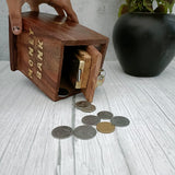 Wooden Hut Shaped Piggy Bank