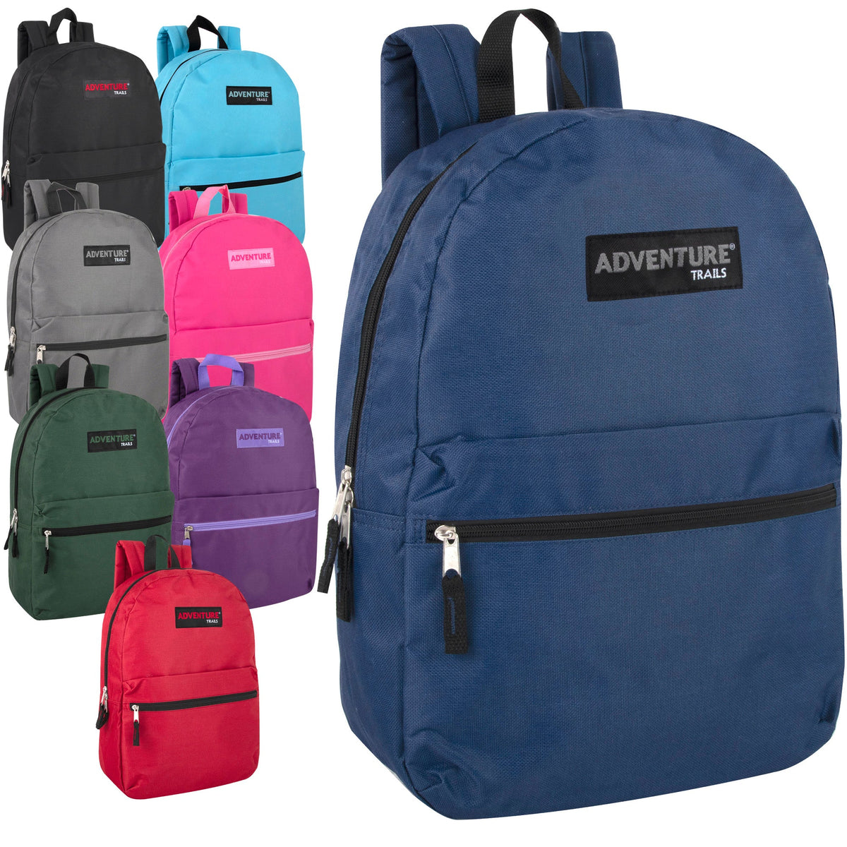 Wholesale Adventure Trails 17 Inch Backpack - 8 Colors ( 1 Case= 24Pcs) 5.25$/pc