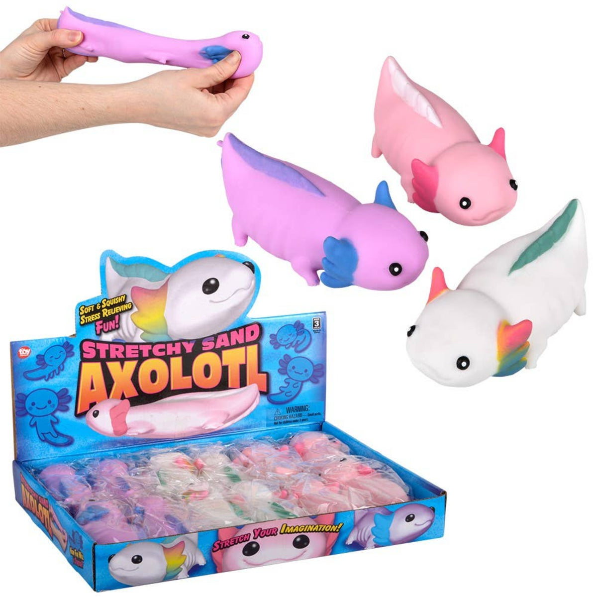 Buy 5" Stretchy Sand Axolotl in Bulk