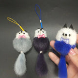 Mini Plush Cat Keychain Toy