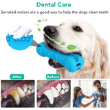 Bone Shape Soft Dog Chew Rubber Pet Teeth Cleaning Toy