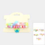 Charm Beaded Stretch Kids Bracelets (Sold by Dozen=$18.00)