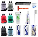 Buy Bulk Case of 12 Backpacks and 12 Hygiene & Toiletries Kit - Wholesale Care Package - Disaster Relief Kit, Homeless, Charity