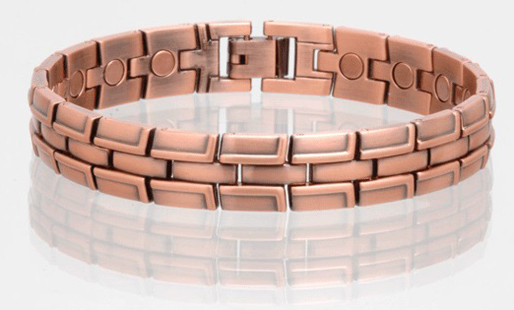 Buy SOLID COPPER MAGNETIC LINK BRACELET style #LBR Bulk Price