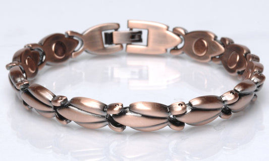 Buy SOLID COPPER MAGNETIC LINK BRACELET style #L-FV Bulk Price