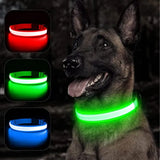 Electronic Pet LED Dog Collar - Adjustable, Flashing, Rechargeable, Reflective, and Anti-Lost