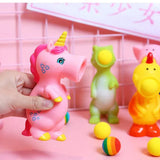 Unicorn Squeeze Popper With 5 Balls Toy