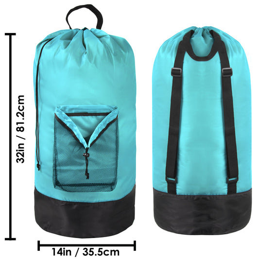 Wholesale Laundry Bag Backpack with Front Mesh Pocket