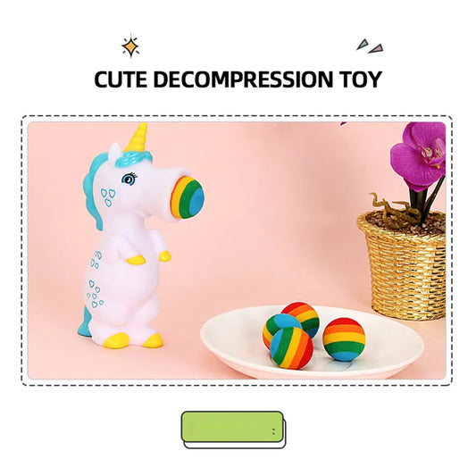 Unicorn Squeeze Popper With 5 Balls Toy