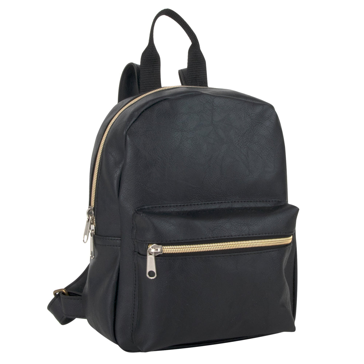 Mini Backpack Black Vinyl For Girls