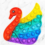 Rainbow Swan Pop It Toys