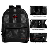 Premium 17 Inch Mesh Backpack - Black ( 1 Case= 24Pcs) 11.45$/pc