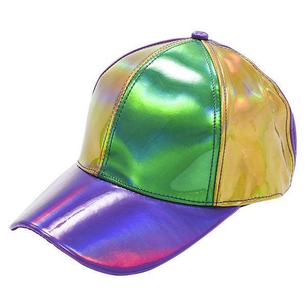 Buy MARDI GRAS IRIDESCENT BASEBALL CAP in Bulk