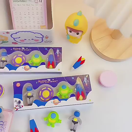 Flying Alien Eraser Set For Kids