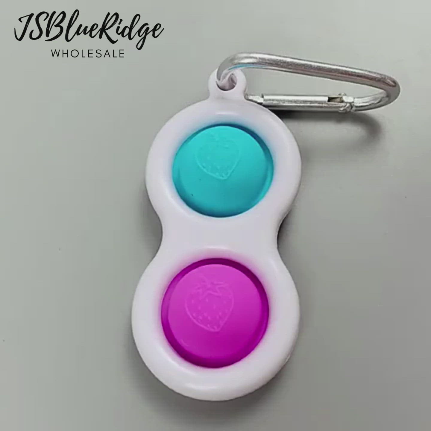 Video Demonstration of Simple Dimple Pop it Fidget Toys Keychain