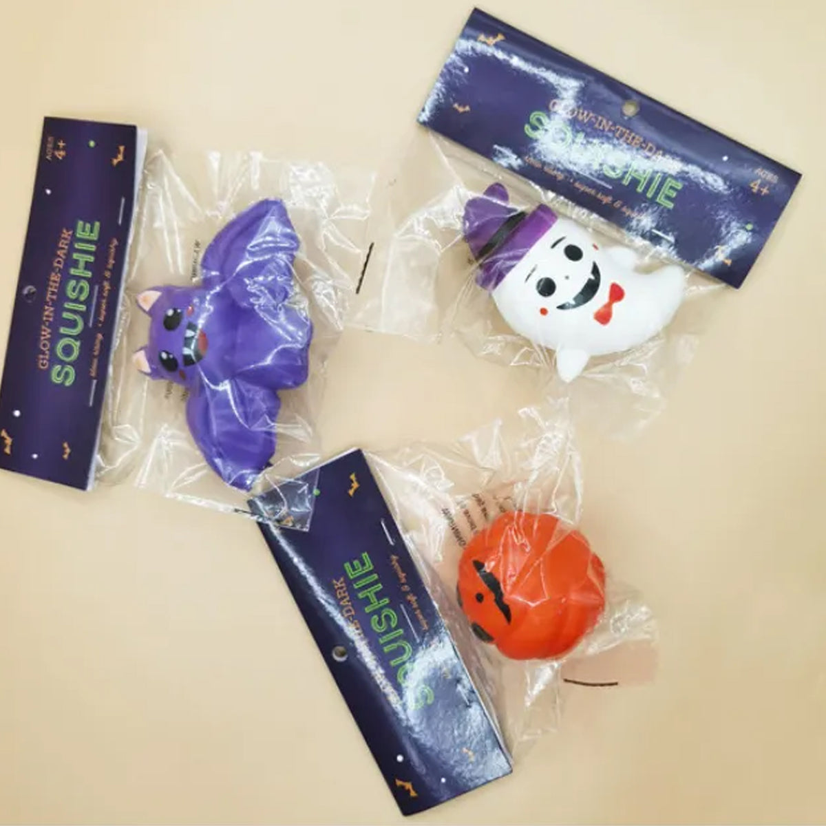 Get Ready for Halloween with our Cute Pumpkin, Ghost, and Bat Slow Rising Toys - Perfect for Kids