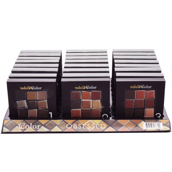 Obsessed 1-3 9 Shade Eyeshadow Palette in Countertop Display 24 in Display 8 each