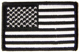 Buy AMERICAN FLAG BLACK & WHITE left arm 3 INCH EMBROIDERED PATCH Bulk Price