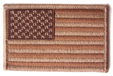 Buy AMERICAN FLAG BROWN left arm 3 INCH EMBROIDERED PATCH Bulk Price