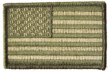 Wholesale AMERICAN FLAG GREEN CAMOUFLAGE left arm 3 INCH EMBROIDERED PATCH ( sold by the piece )