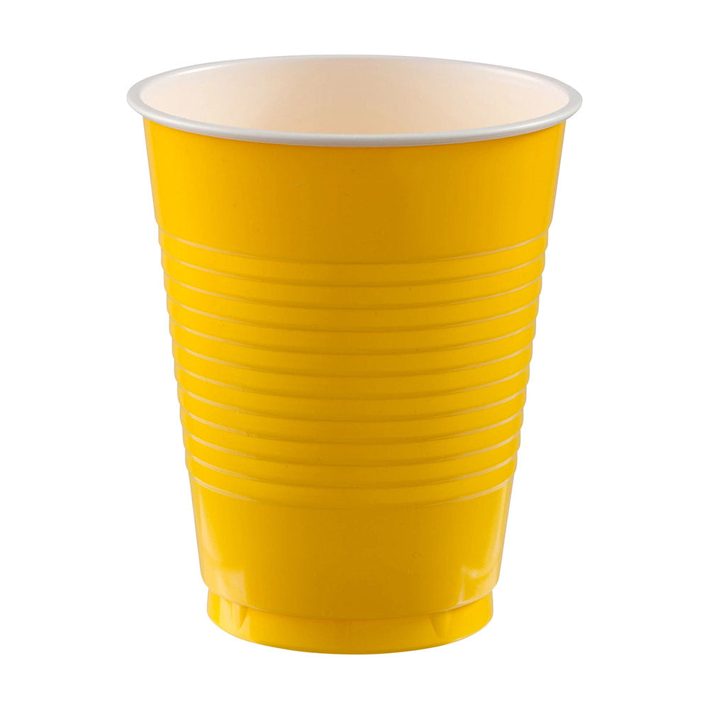 Plastic Cups 18 oz Yellow (50 pcs/set=$8.40)