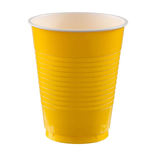 Plastic Cups 18 oz Yellow (50 pcs/set=$8.40)