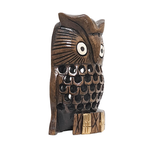 Handcrafted Wooden Owl