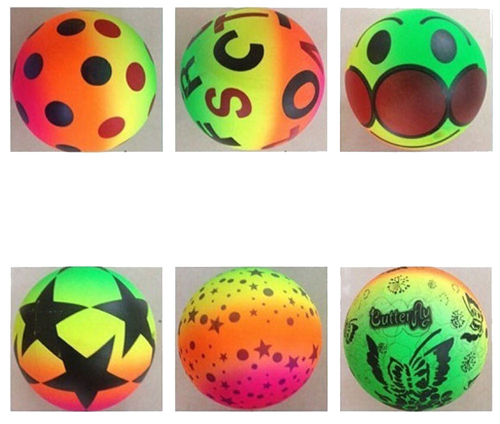 Buy RAINBOW 9 INCH ASSORTED NOVELTY BALLS(Sold by the dozen)Bulk Price