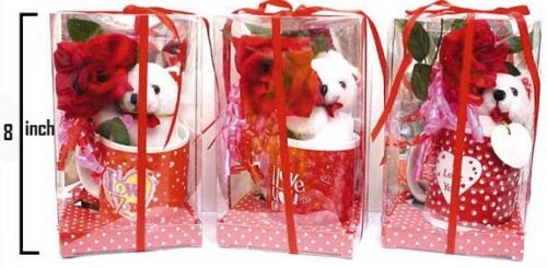 Wholesale TEDDY BEAR IN I LOVE YOU COFFEE CUP (Sold by the piece OR DOZEN ) CLOSEOUT $ 2 EA