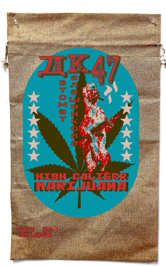 Wholesale AK-47 MARIJUANA BURLAP BAG (sold by the piece )