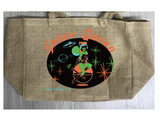 Wholesale SPACE QUEEN MARIJUANA BURLAP TOTE BAG