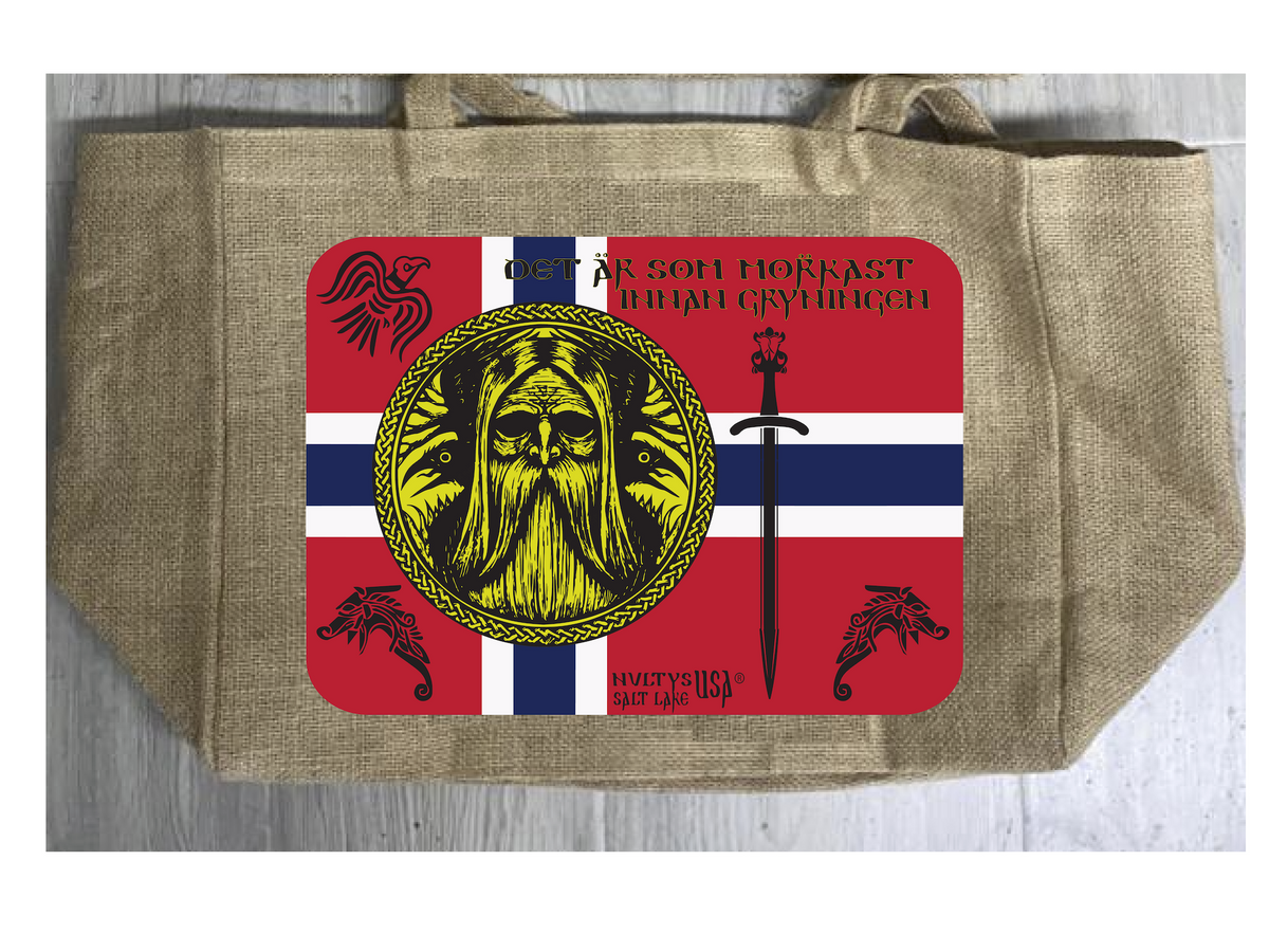 Wholesale NORSEMEN BURLAP TOTE BAG ( sold by the piece )