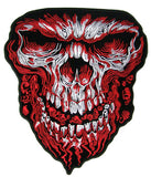 Wholesale JUMBO BLOOD SKULL FACE PATCH 11 INCH (Sold by the piece)