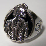 Wholesale Mohawk Skull W Skull X Bone on Sides Biker Ring  (Sold by the piece)