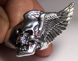 Buy FLYING SKULL HEAD WITH WINGS DELUXE BIKER RINGBulk Price