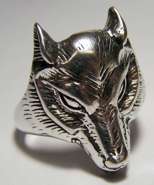 Wholesale WOLF HEAD  DELUXE BIKER RING (Sold by the piece) *